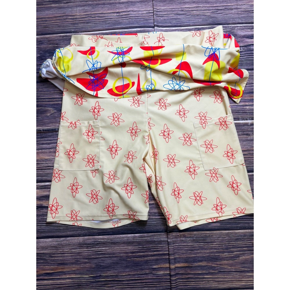 SkortObsession Womens Large Atomic Retro Print Athletic Skort Pockets Stretch - Picture 8 of 14